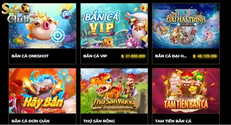 Top những Game Bắn Cá Hot Nhất tại Saoclub